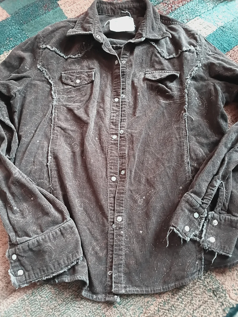 Adiktd Kids Brown Corduroy-Style Jean Jacket